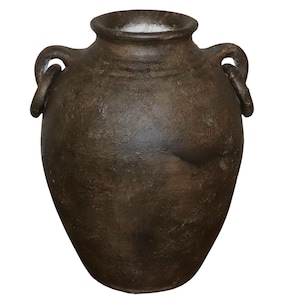 Handmade Painted Terracotta Vase – Rustic Boho Clay Pottery, Farmhouse Home Décor, Unique Handcrafted Ceramic Art Gift