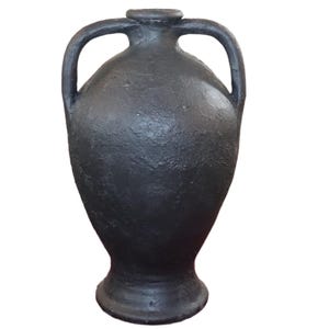 Jug Vase, Handmade Pottery Centerpiece, Terracotta Farmhouse  Décor Vase, Black