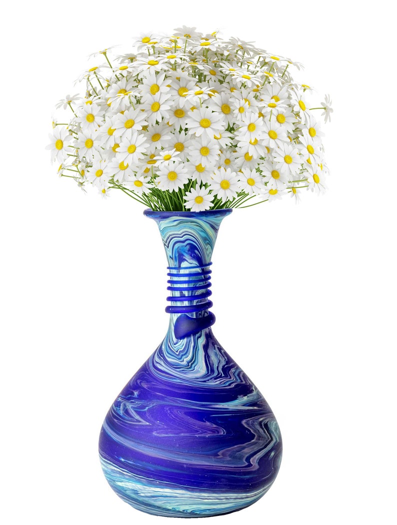 Unique Glass vase Glass Vase For Home Decor Handmade Glass Flower Vase Vases for Flowers. Office and Kitchen D\u00e9cor