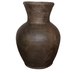 Handmade Painted Terracotta Vase – Rustic Boho Clay Pottery, Farmhouse Home Décor, Unique Handcrafted Ceramic Art Gift