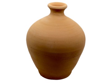 Vase en argile - vase en terre cuite fait main, vase en poterie de ferme, vase en céramique pour la décoration, pièce maîtresse rustique