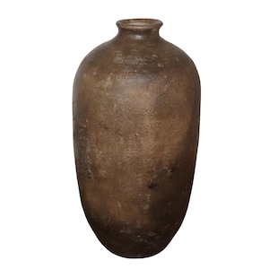 Handmade Painted Terracotta Vase – Rustic Boho Clay Pottery, Farmhouse Home Décor, Unique Handcrafted Ceramic Art Gift
