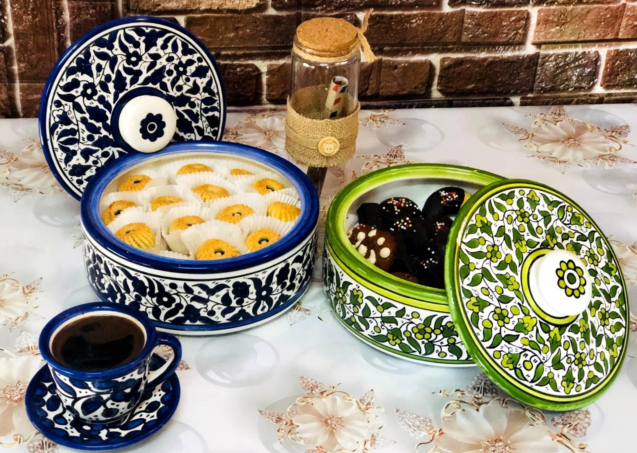 Coffee serving Cups Set of 4 With Saucers Small Arabic Etsy