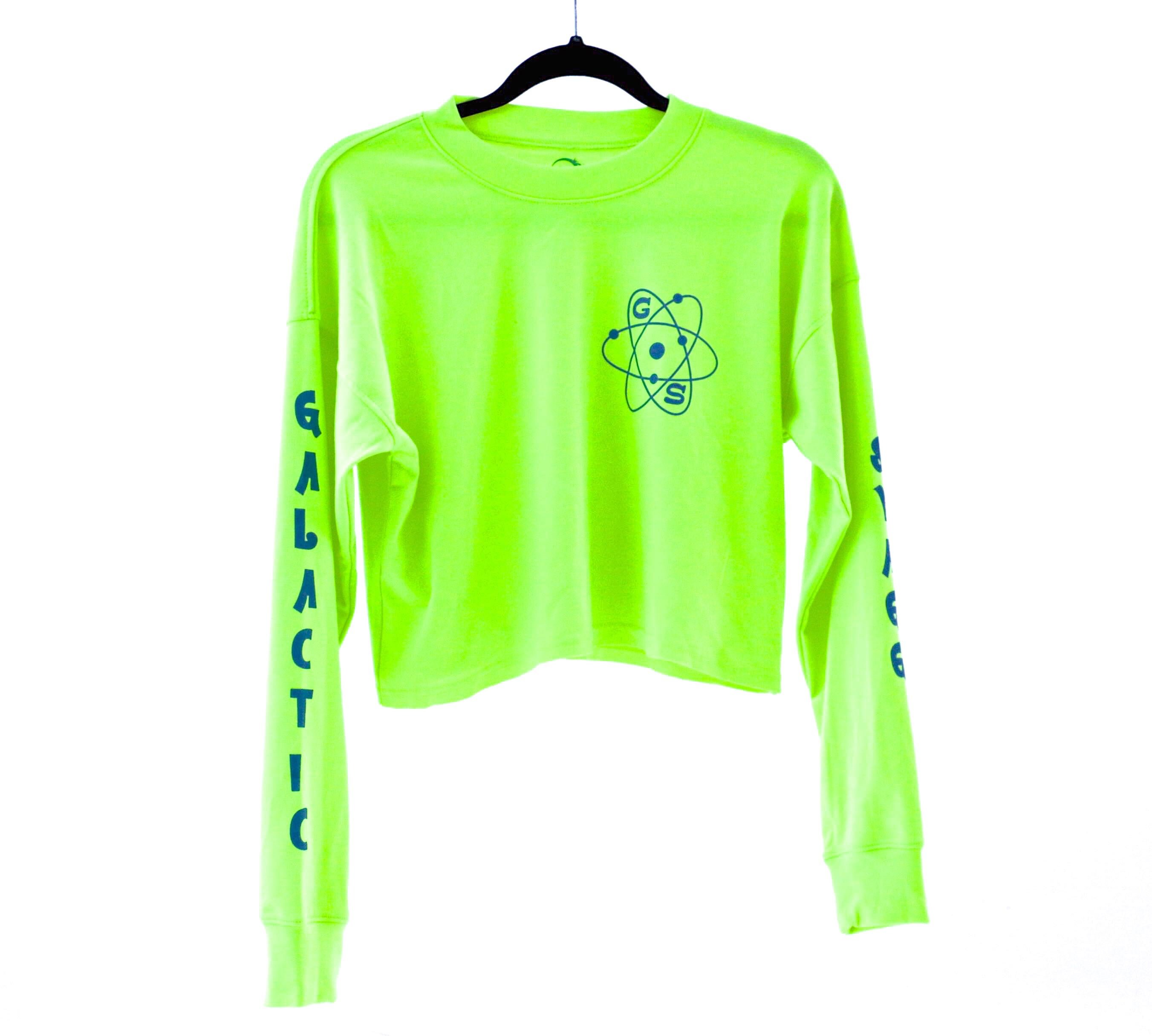 Neon Green Long Sleeve Crop Top Etsy