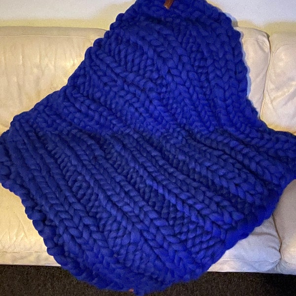 Chunky Knit Blanket Etsy UK