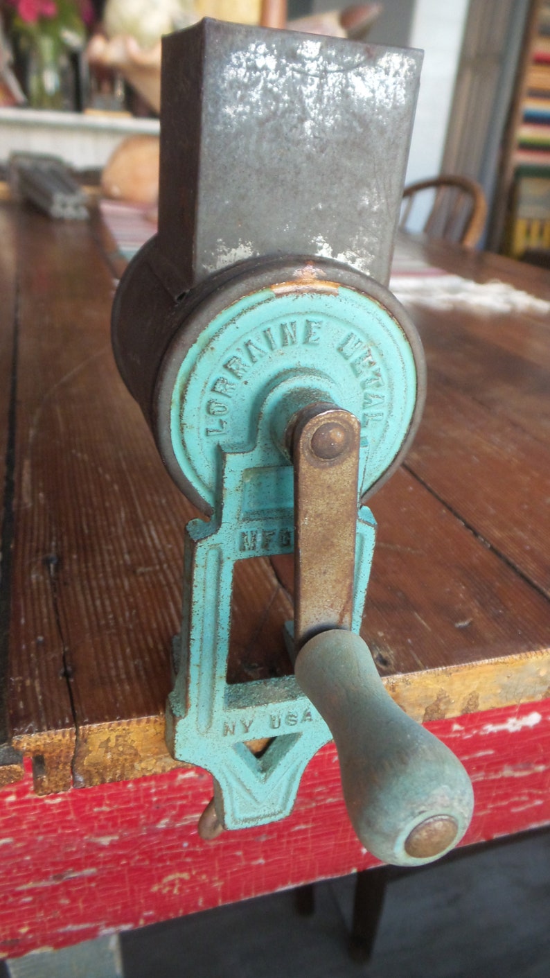 Antique Table CLAMP NUTMEG GRINDER Lorraine Mfg. Co. Etsy