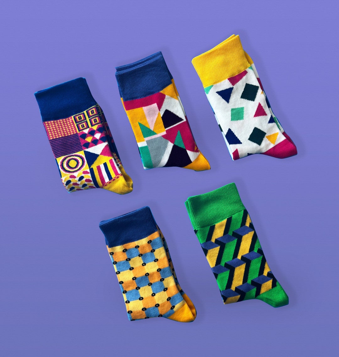 Set of 5 Fun Socks for Women Cute Socks Box Socks Gift for Her - Etsy