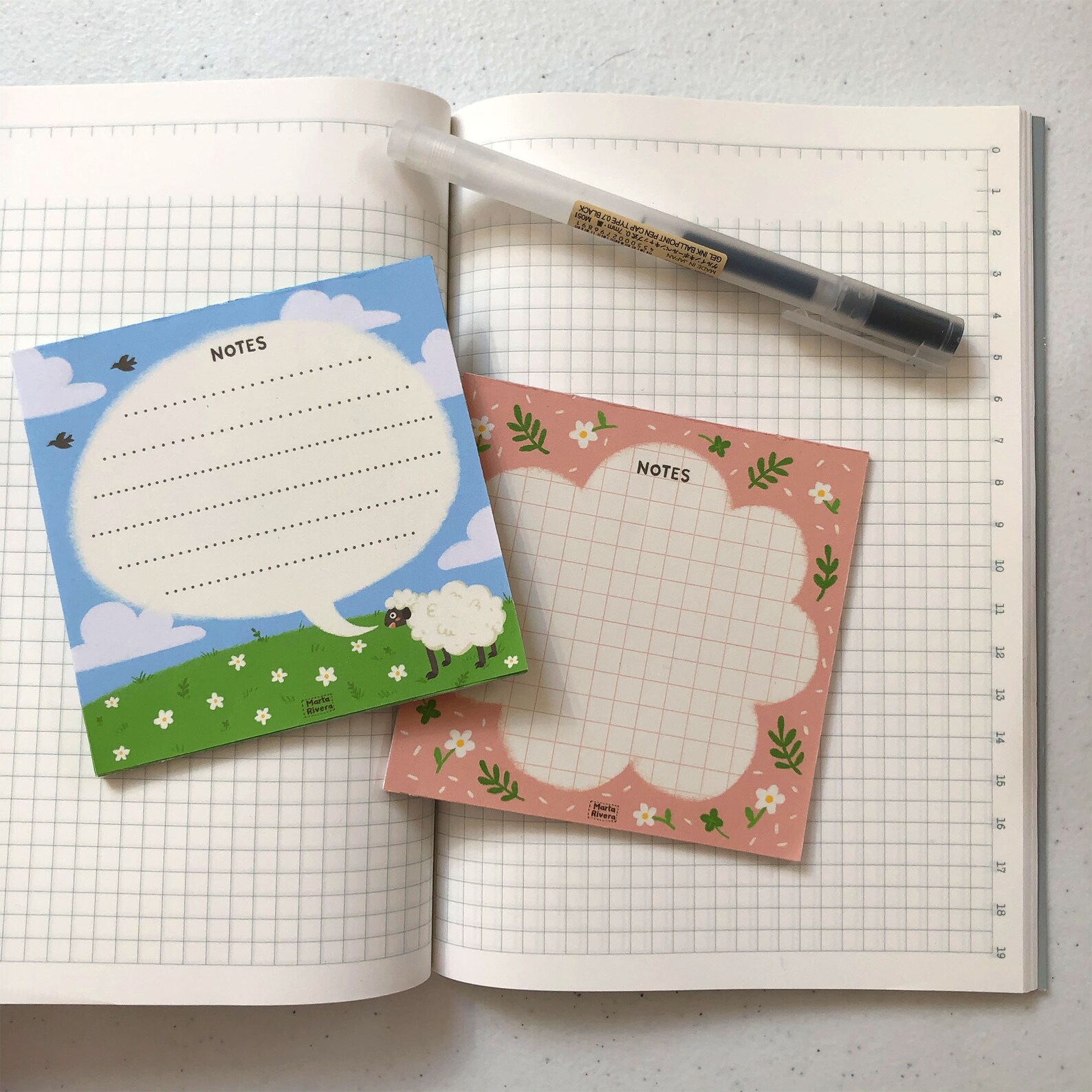 Cute note pad/ Cute memo pad/ notepad/ to do list/ flower note Etsy