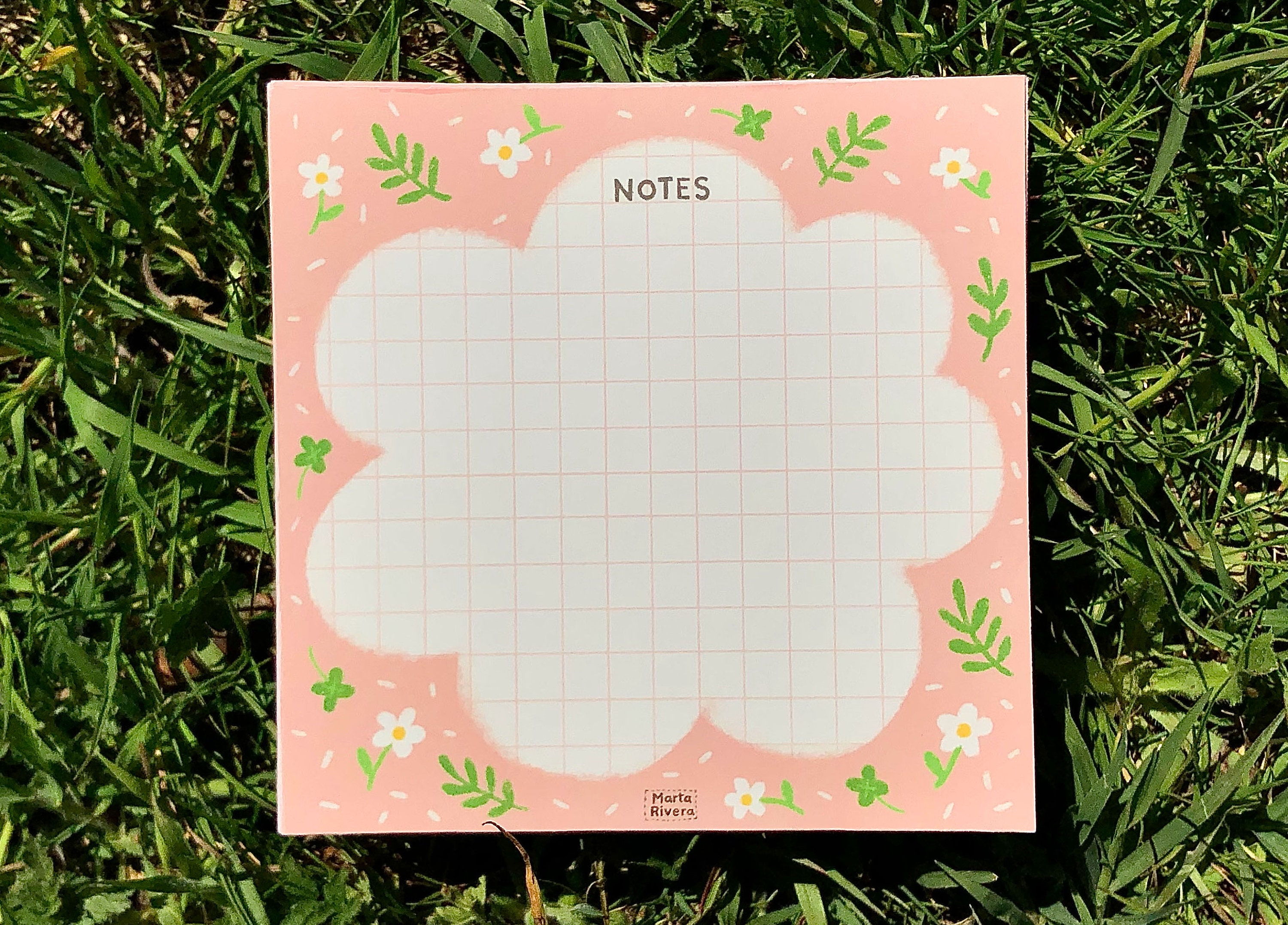 Cute note pad/ Cute memo pad/ notepad/ to do list/ flower note Etsy
