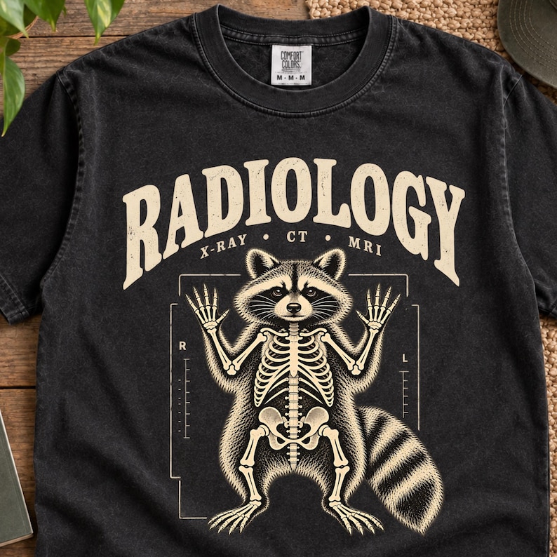 Raccoon X-ray Radiology Shirt: Medical Imaging Gift for Rad Techs ...