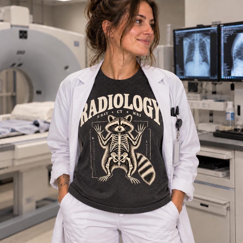 Raccoon X-ray Radiology Shirt: Medical Imaging Gift for Rad Techs ...