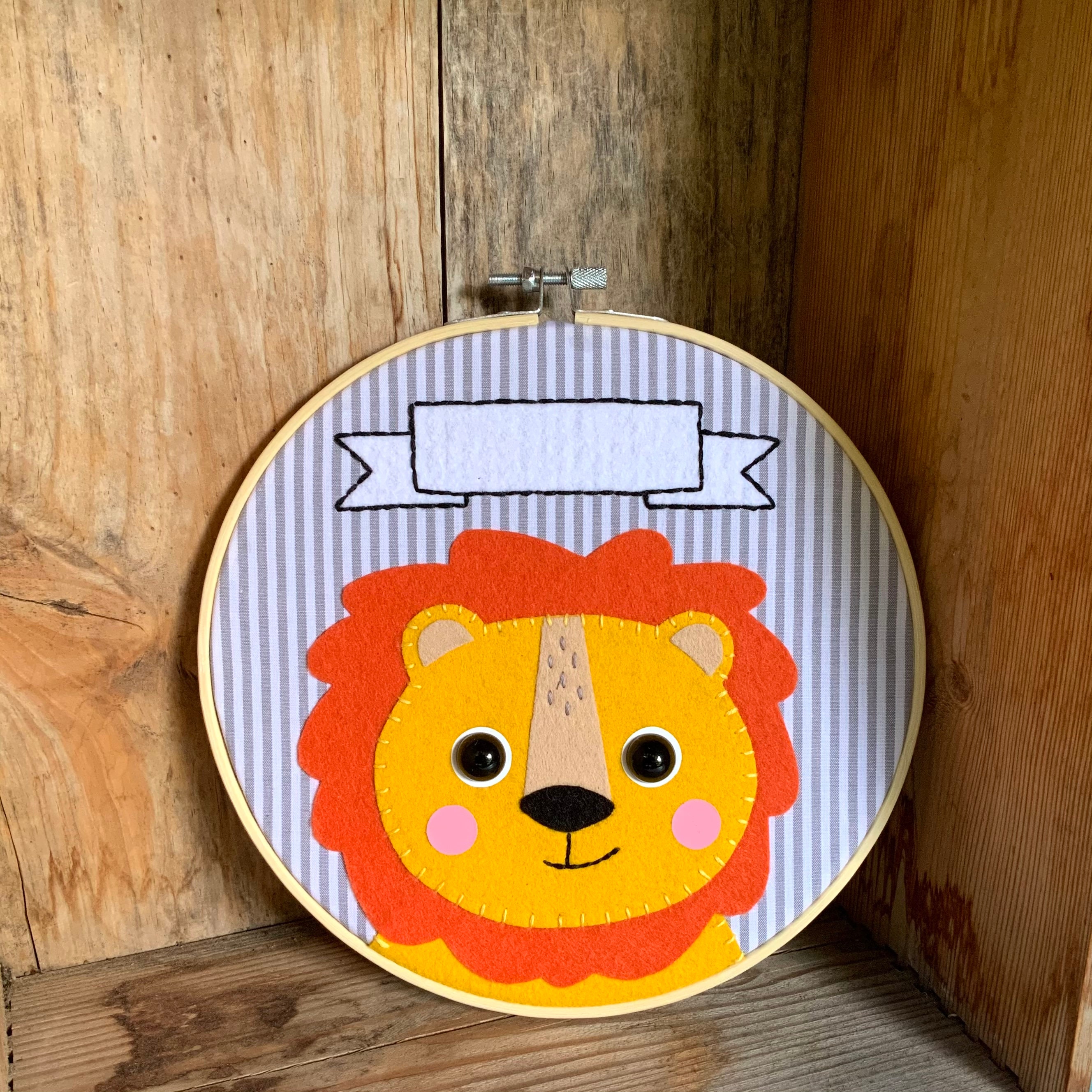 Name Plate Lion, Gift for Birth, Baptism, Boy, Baby, First Name, Cute