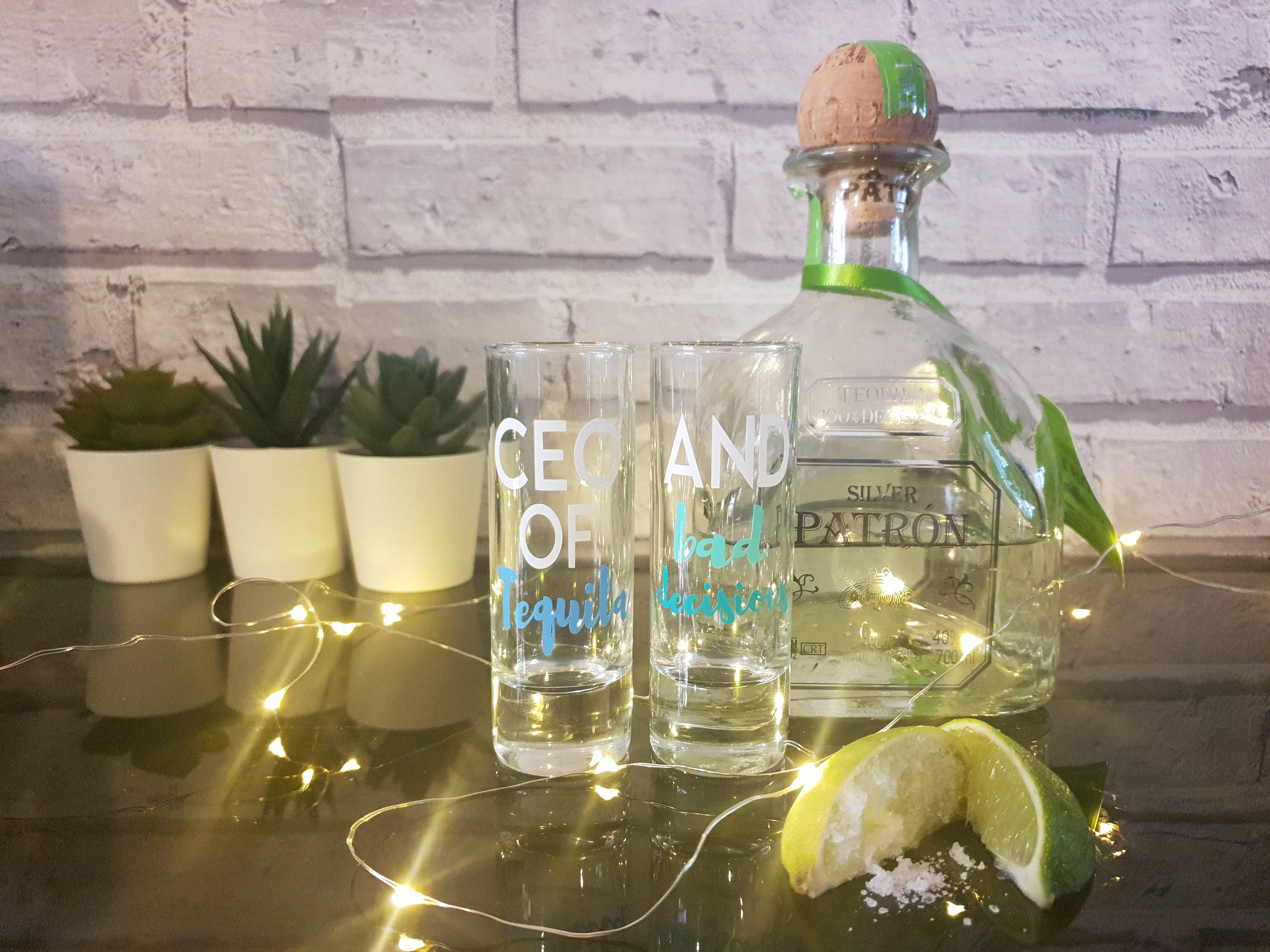 Tequila Shot Set personalised gift present Etsy