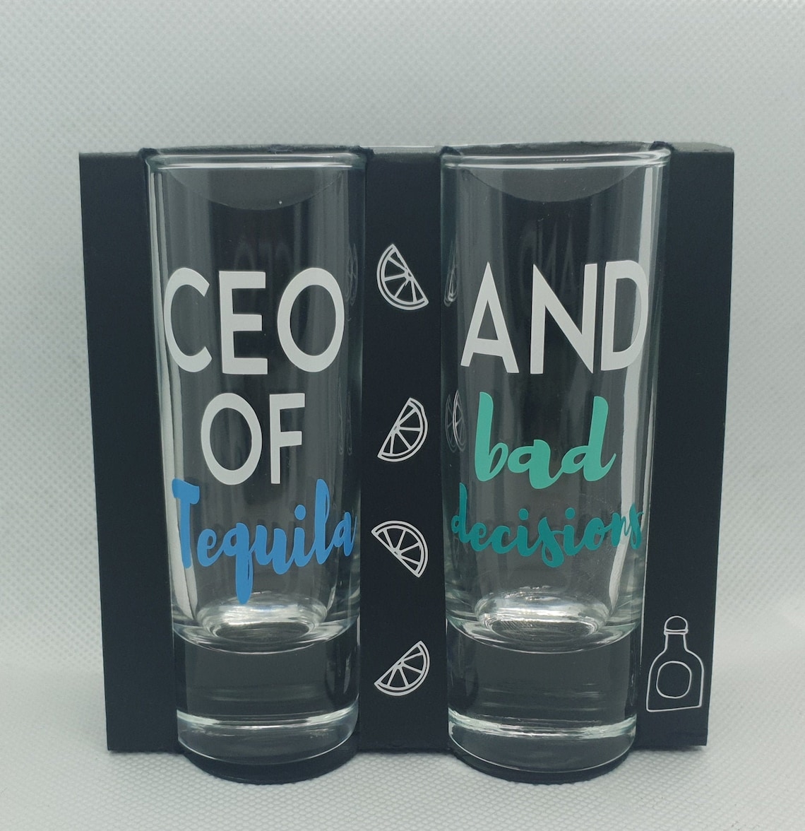 Tequila Shot Set personalised gift present Etsy