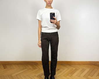 Vintage Brown Suede Pants, High Waisted pants, Women's Suede Leather pants