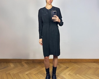 Vestido midi de seda vintage con tubo y manga larga de Betty Barclay