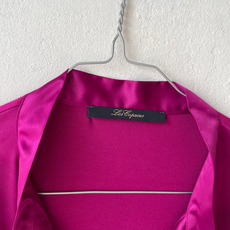 Vintage Les Copains Pink Blousesatin Pussybow Long Sleeve Top - Etsy