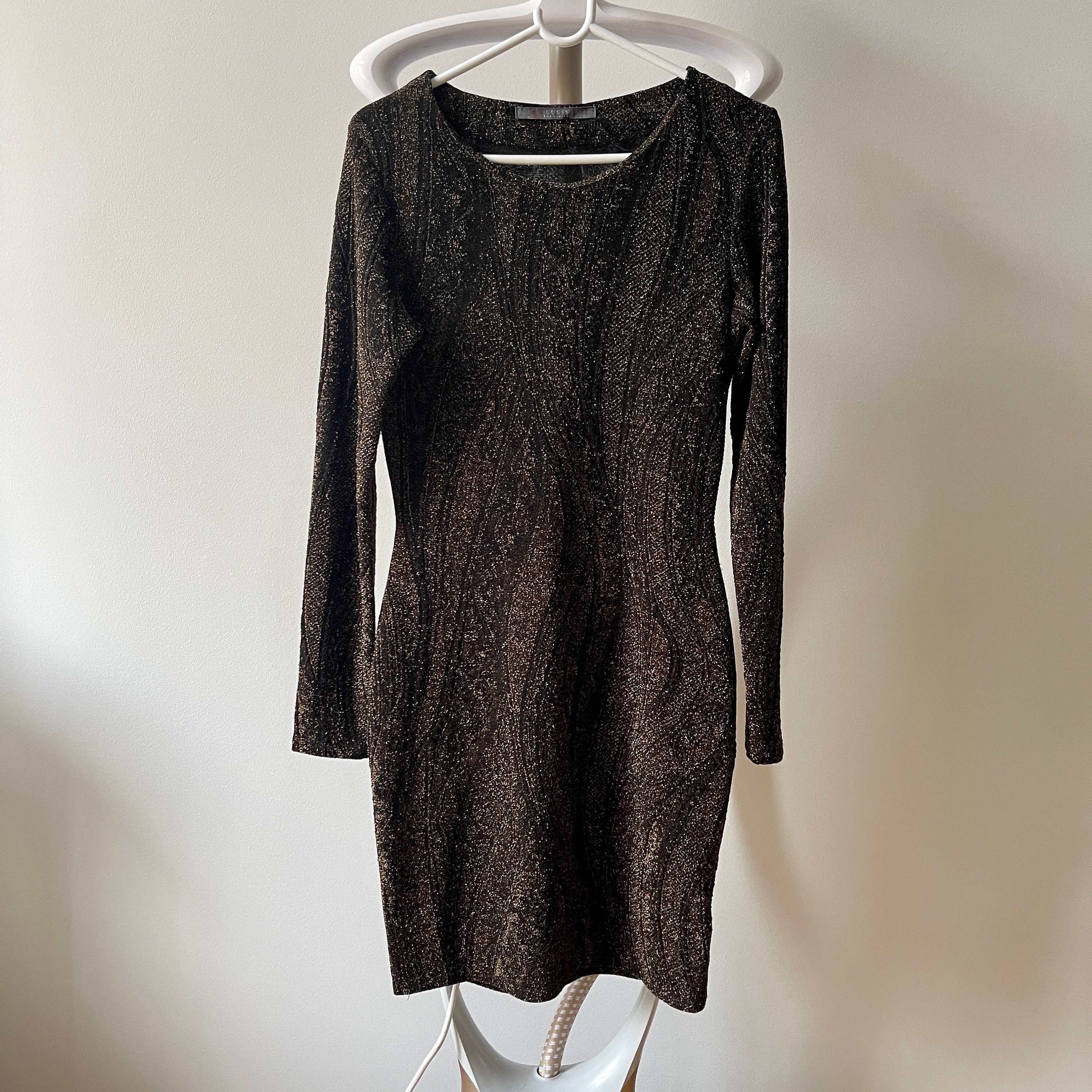 guess black long sleeve dress Guess Long-sleeve Mini Dress