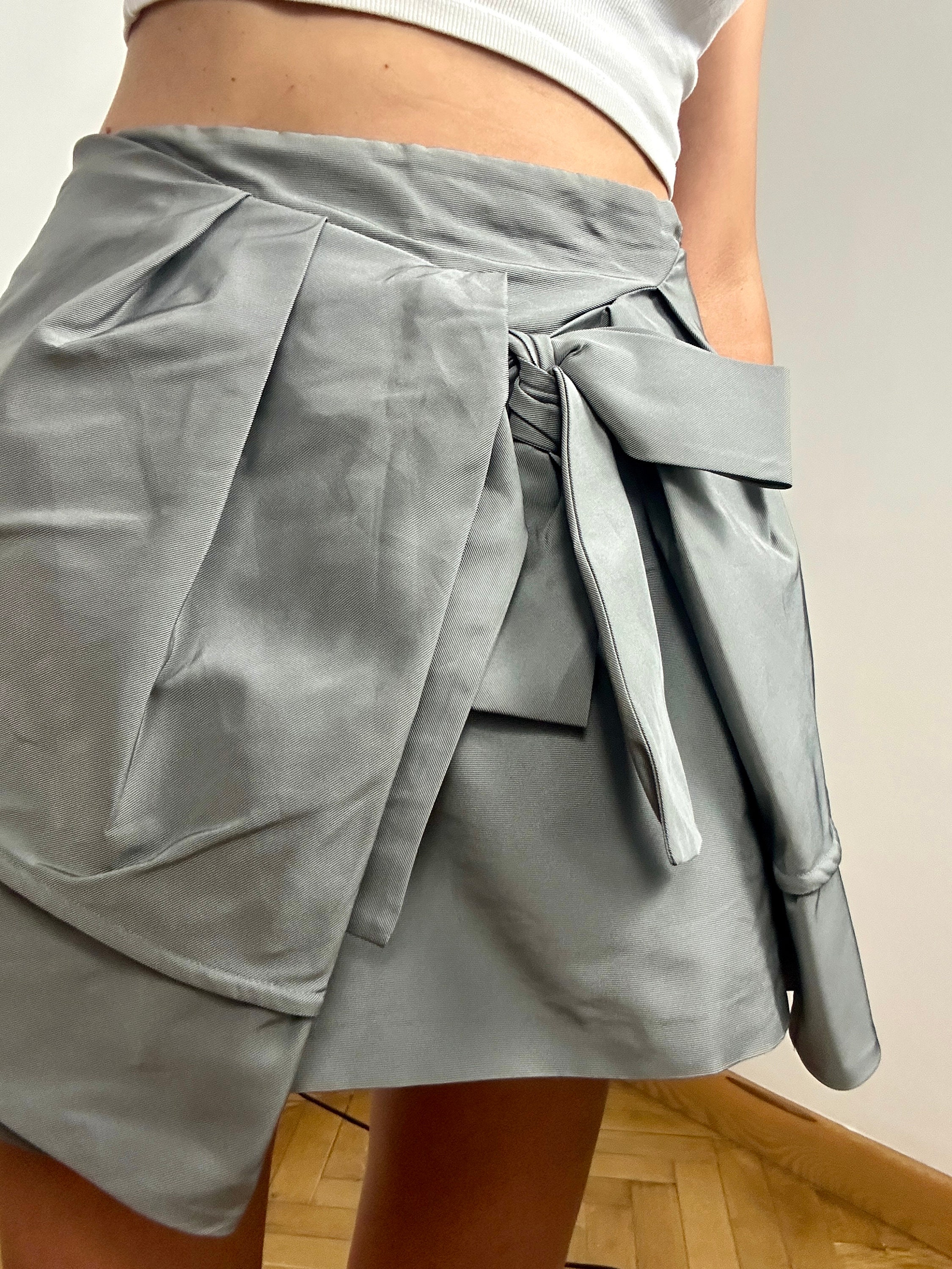 Vintage Grey Mini Skirt, A-line Designer Mini Skirt - Etsy