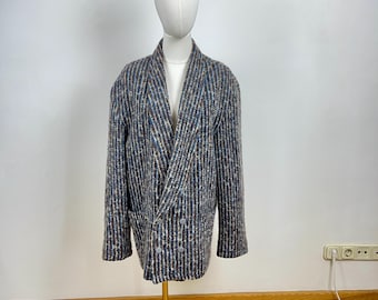 Vintage Grey Wool  Blazer,  Women's Autumn  jacket