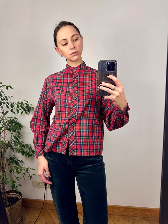 Blusa roja a cuadros hotsell