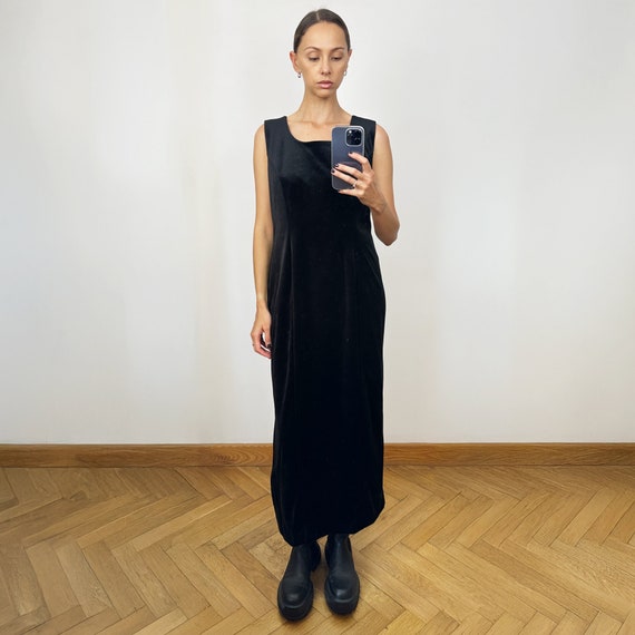 sleeveless black velvet dress Black Velvet Contrast Satin Sleeveless Mini Dress