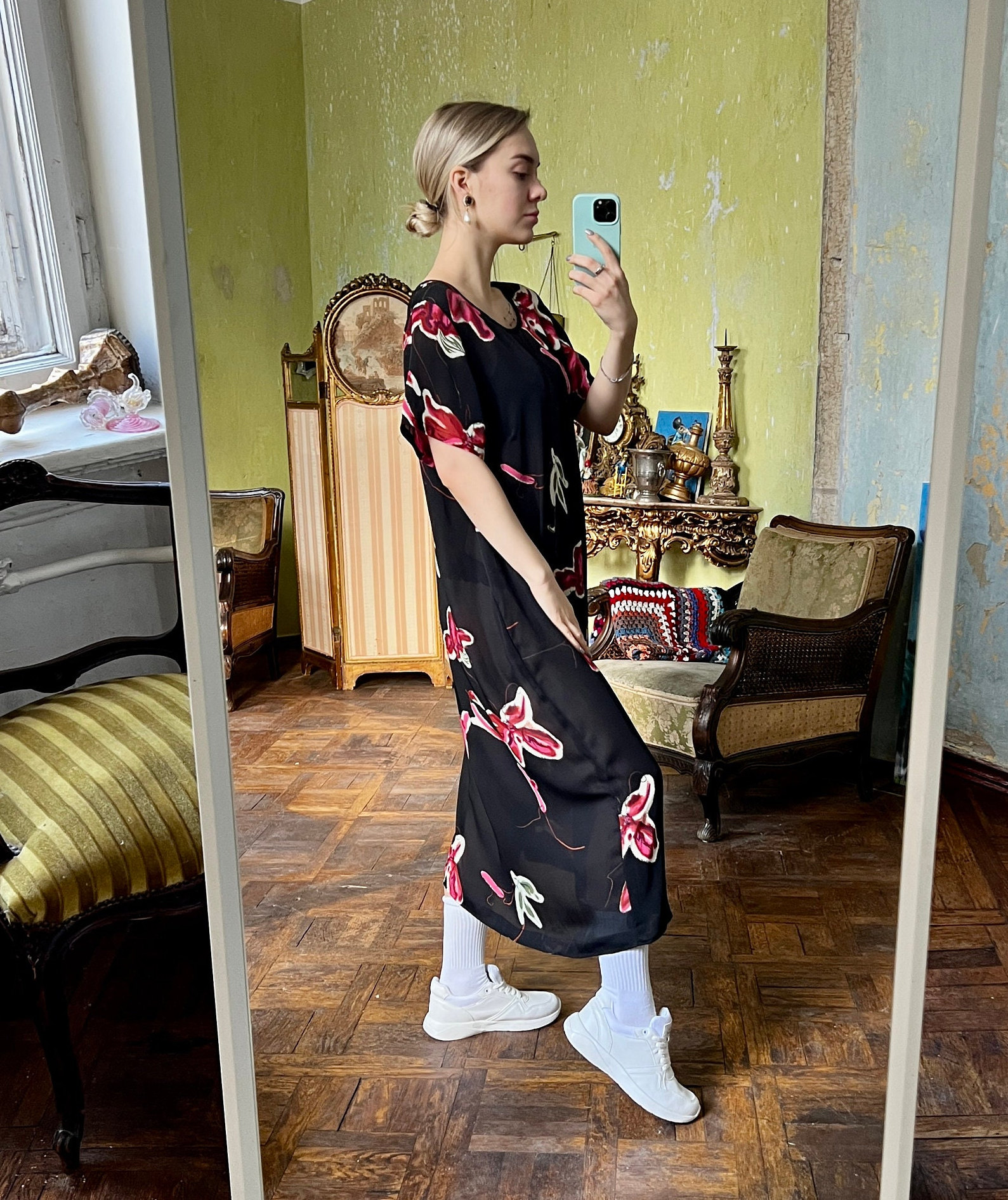 Amazon.com: Women's 1950s Vintage Dress Short Sleeve Floral
