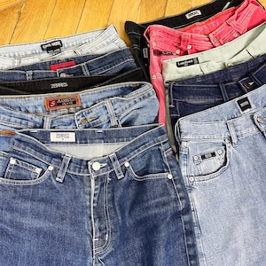 10 x Vintage Jeans, Vintage Denim Jeans Bundle, Set of 10 jeans, Vintage mystery box