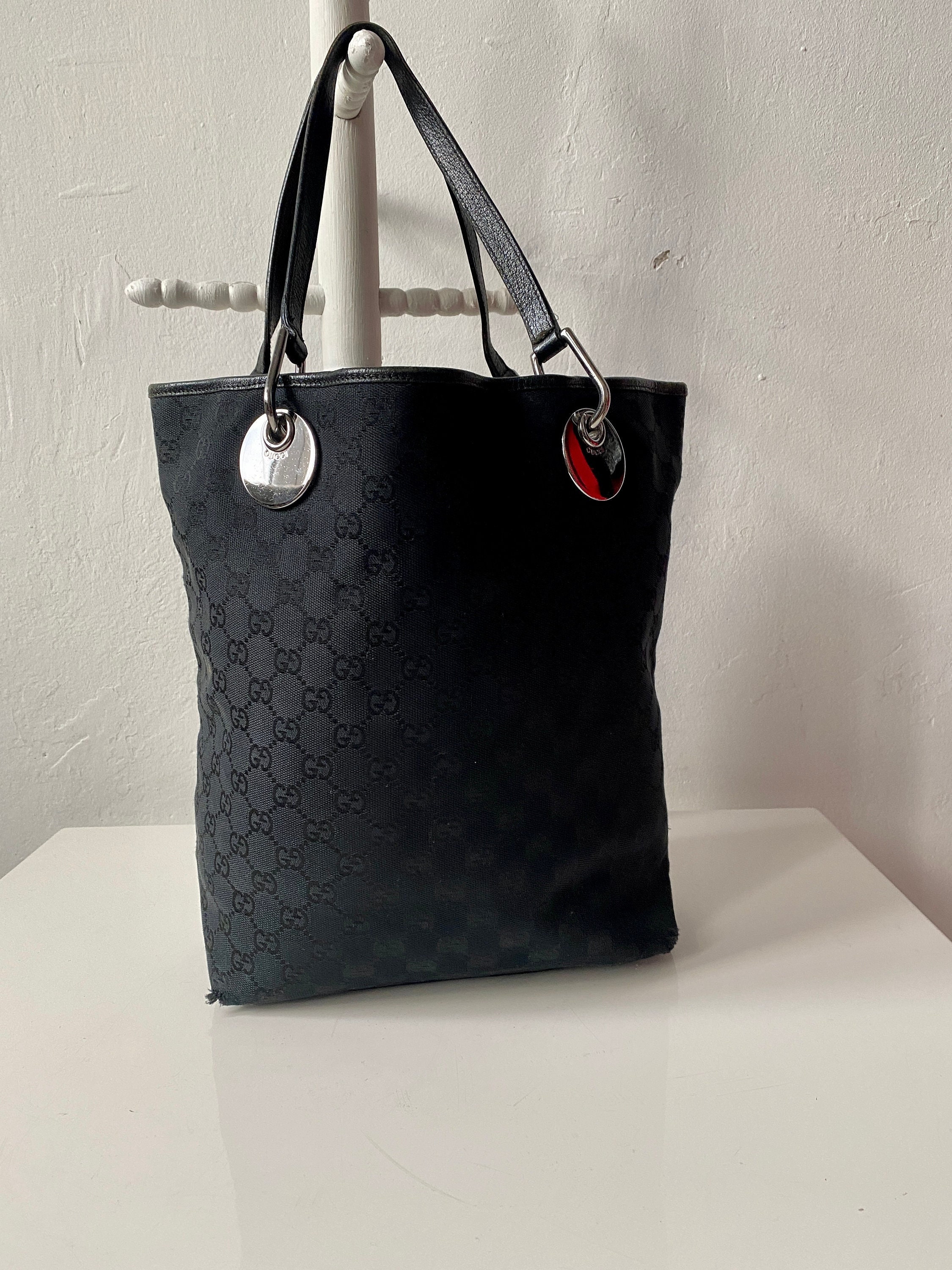 Gucci Black/Pink GG Canvas and Satin Small Limited Edition Tom