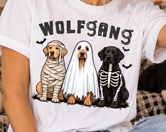 Halloween Dog Lover Tee, Mummy Ghost Skeleton Dogs (Digital Download)