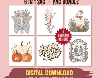 Boho Coquette Ghost T-Shirt Design | Wildflower Halloween Sublimation PNG | Trendy Spooky Season Graphic