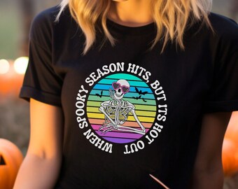 Funny Halloween Skeleton T-Shirt – Spooky Season Tee