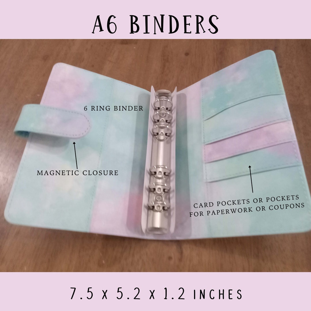 A6 Budget Binder 6ring Planner in an Assortment of Colors and Styles A
