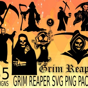 Grim Reaper SVG PNG Design bundle cricuit design pack cricuit stencils reaper, death svg png, grim reaper vectors, clipart death svg