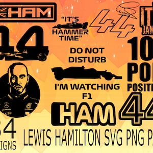 Paquete de diseño SVG PNG de calcomanías de tributo a Lewis Hamilton, paquete de diseño de Cricuit, corredor de Fórmula 1 de Cricuit, homenaje al piloto de carreras, fanático de Hamilton, el mejor de Hamilton