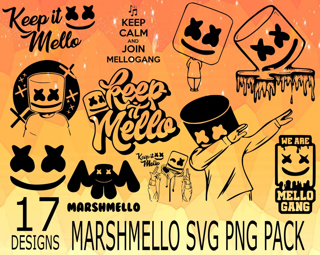 Marshmello SVG PNG Design Bundle Keep It Mello Design Pack - Etsy