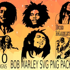 Bob Marley SVG PNG Design Bundle Cricut Design Pack Marley, mach dir keine Sorgen, sei glücklich, Marley sing, freie Welt, Marley Bob, eine Liebe svg, MARLEY