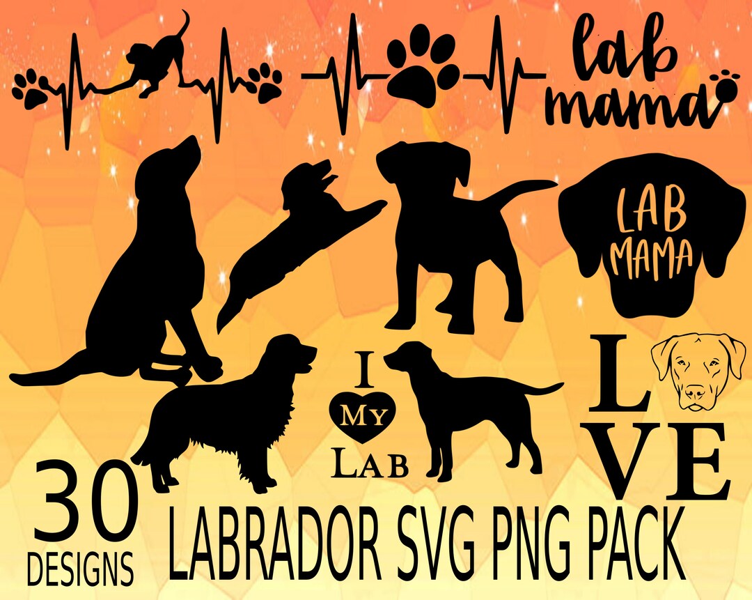 Labrador Dog SVG PNG Design Bundle Cricuit Design Pack Cricuit Stencils ...
