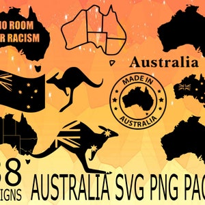 Australien SVG, PNG Vektor Liebe Australien, australischer Fan svg png, Australien Liebe, australische Flagge, Australien Kontinent Form, Australien Känguru