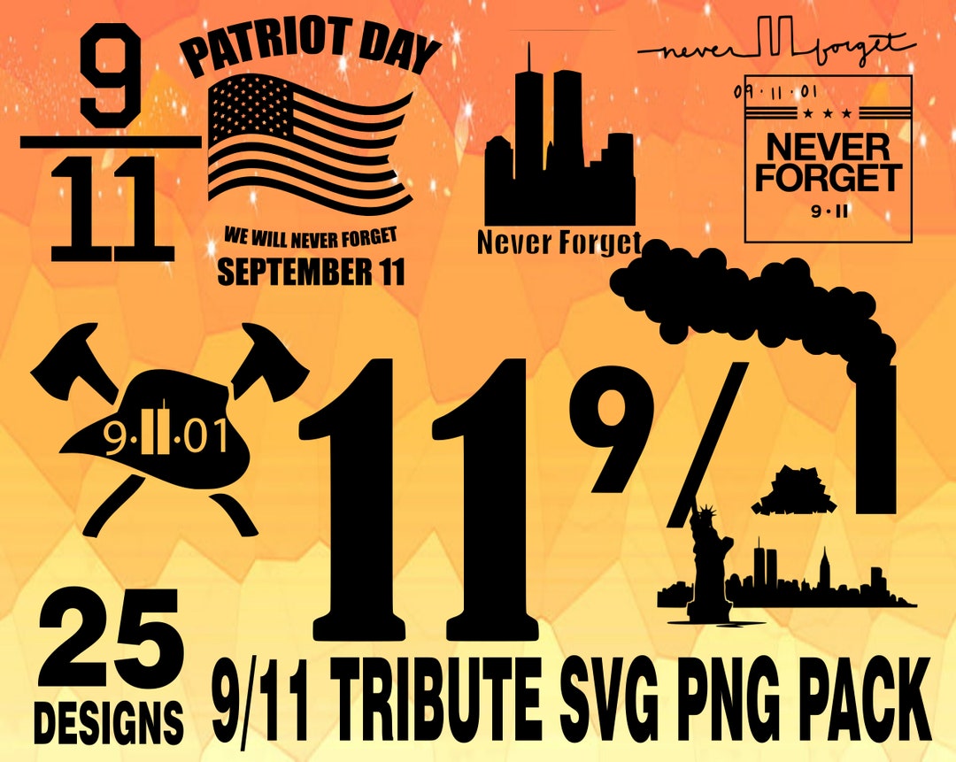 Nine Eleven 9/11 Tribute Vector Pack SVG, Vector Pack Nine Eleven ...
