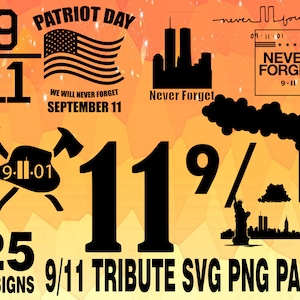 Paquete de vectores de homenaje al 11 de septiembre SVG, paquete de vectores salvadores del 11 de septiembre, héroes del 11 de septiembre, 11 de septiembre, torres gemelas, nunca lo olvides