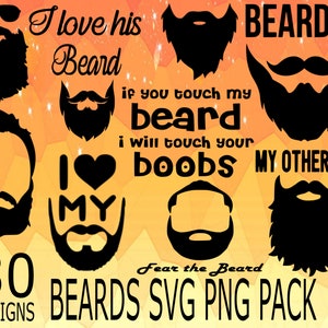Beards SVG PNG Design bundle cricuit design pack cricuit beards stickers vector svg png, beards art, men with beard, love beards, fan beard