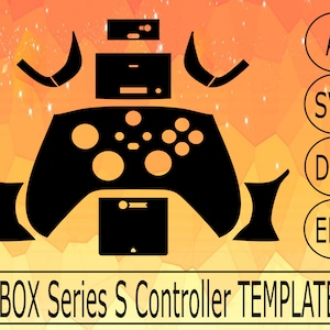 Modello skin controller Xbox Series S SVG AI DXF modello file corel per creare la tua skin adesiva, skin controller ps5, modello skin da gioco