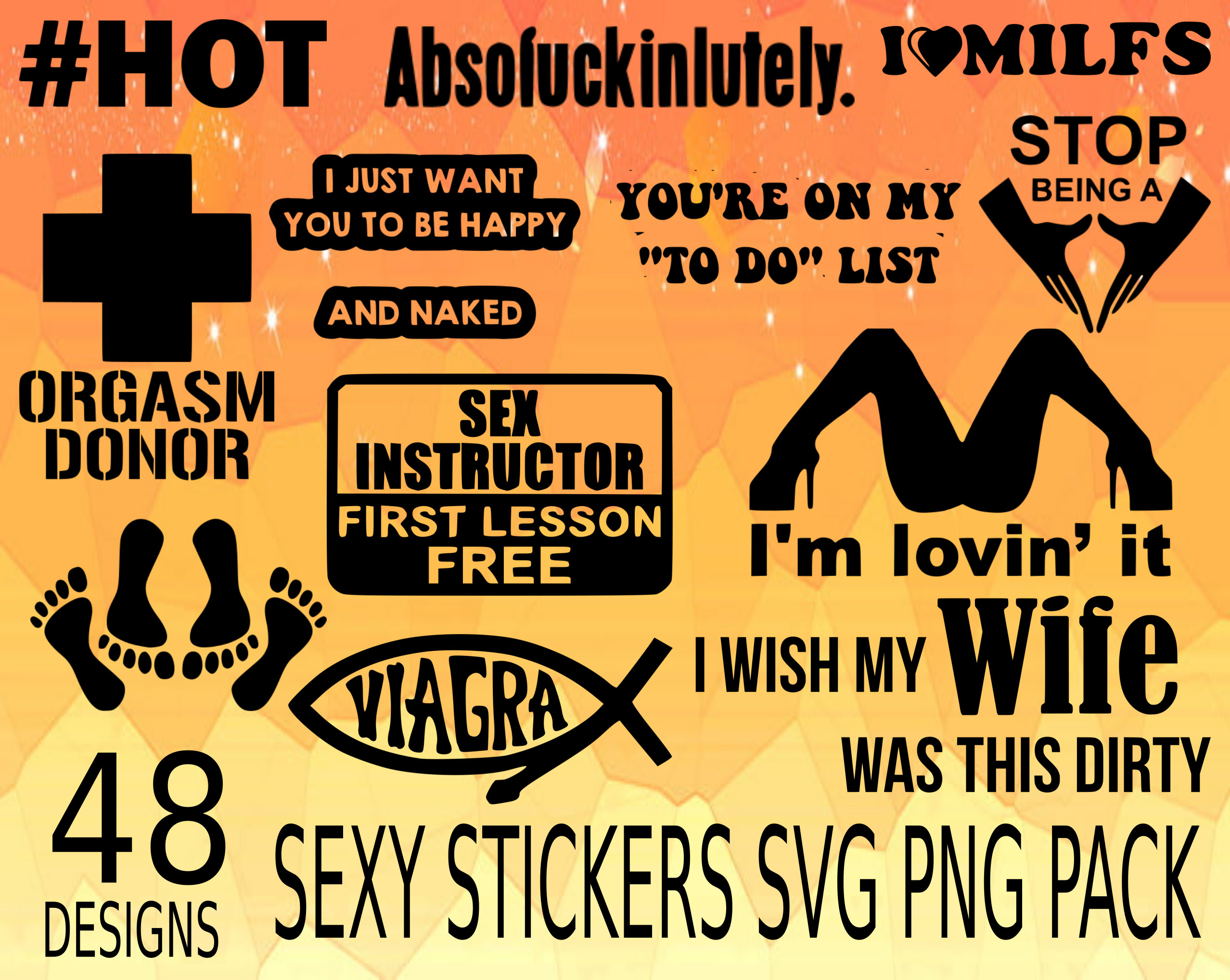 Sexy Car Stickers SVG PNG Design Bundle Car Bumper Stickers pic image