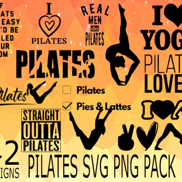 Pilates SVG PNG Design bundle cricuit design pack love pilates svg png, love yoga svg png, yoga master, yoga mom, pilates mom svg png