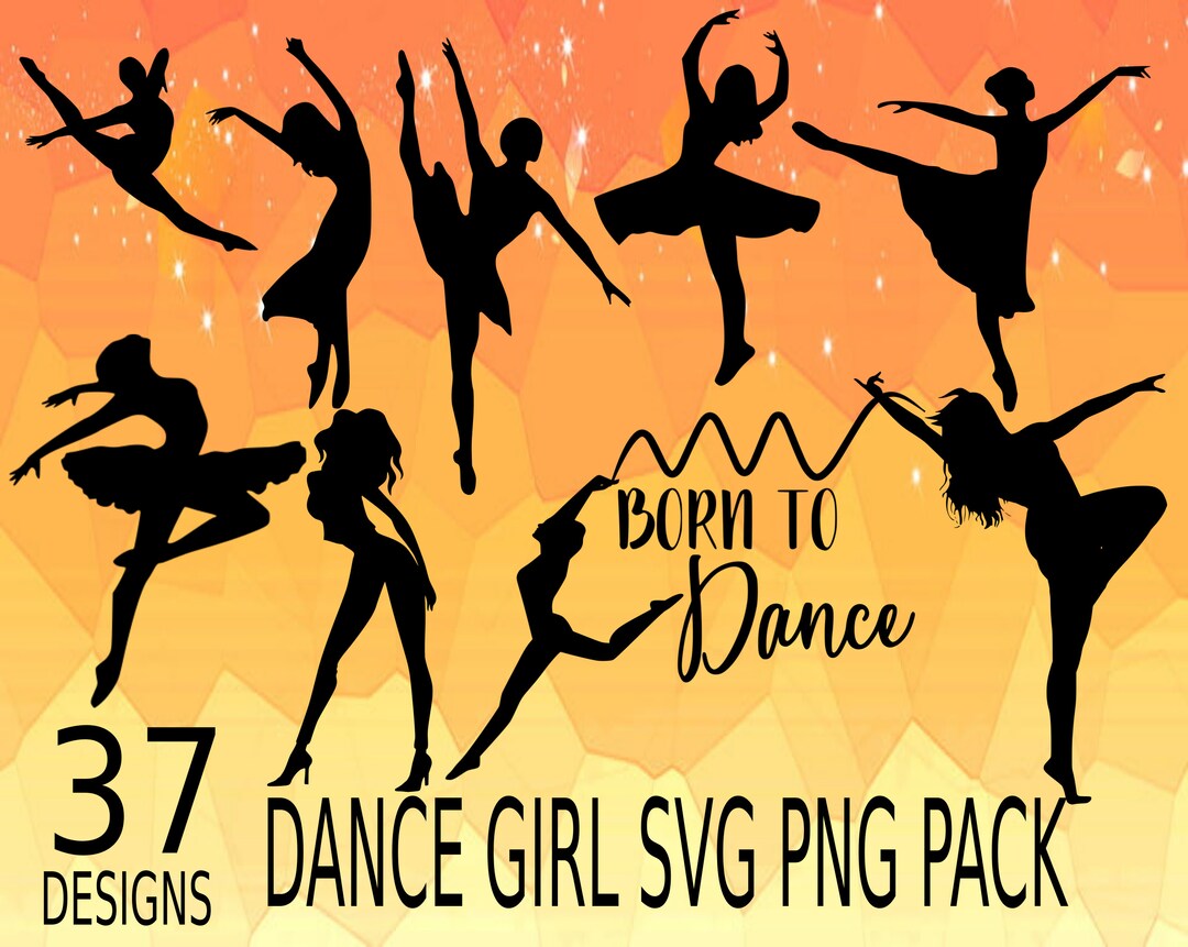Dance Girl SVG PNG Design Bundle Stickers Design Pack Cricuit Designs