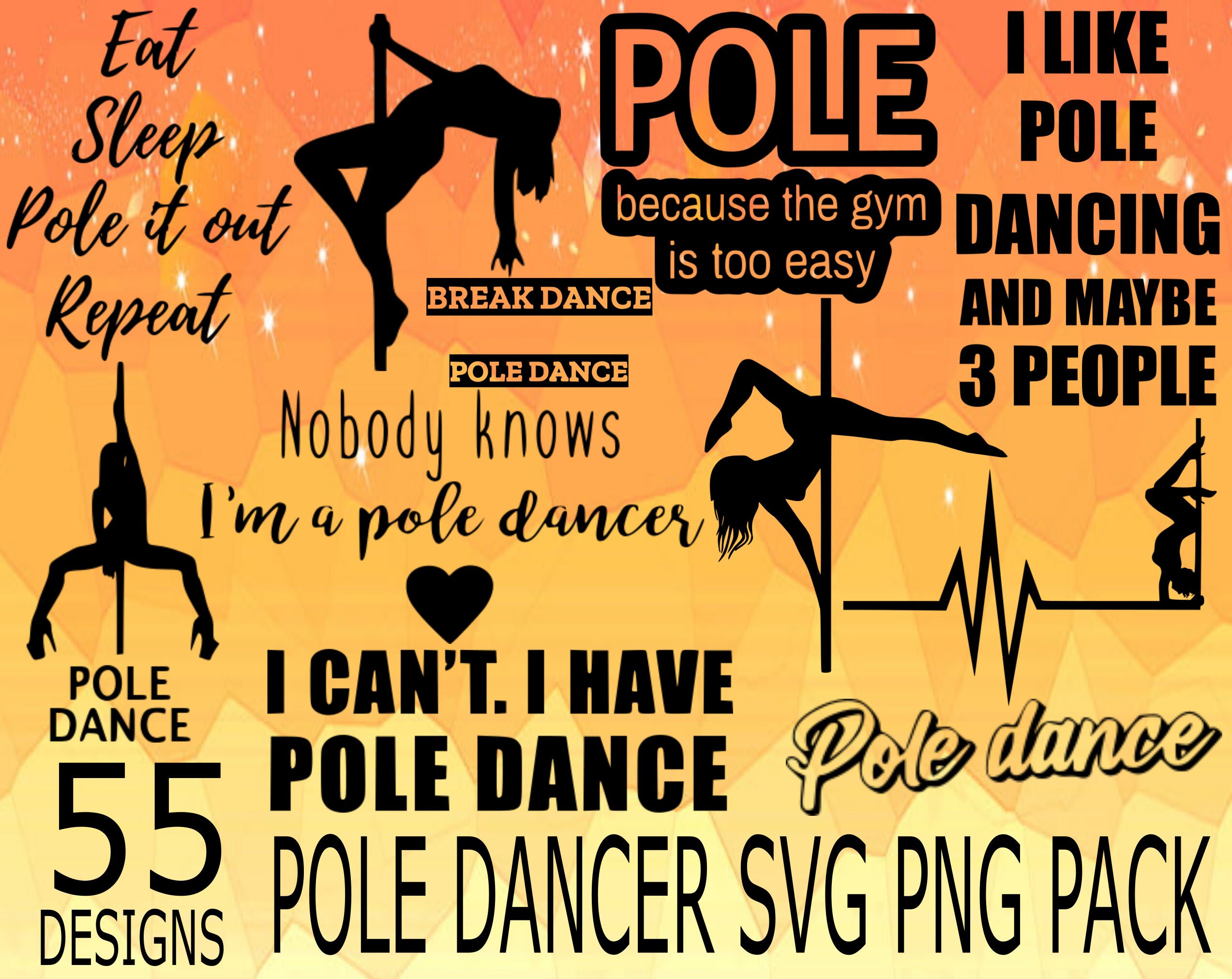 Pole Dance Stickers 