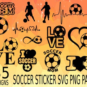 Calcio Calcio gioco SVG PNG Design bundle adesivi design pack cricuit designs, mamma del calcio mamma del calcio, amore per il calcio, mamma fan del calcio