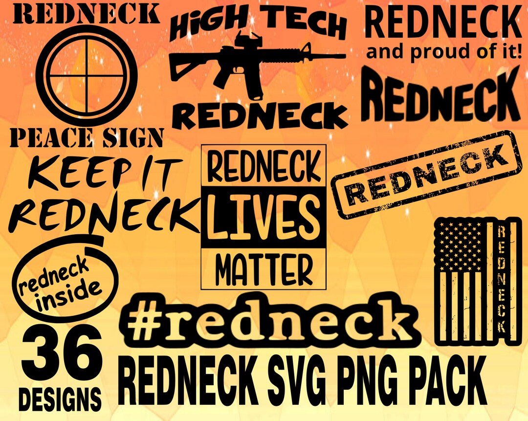 Redneck SVG PNG Design Bundle Cricuit Design Pack Old School, Usa