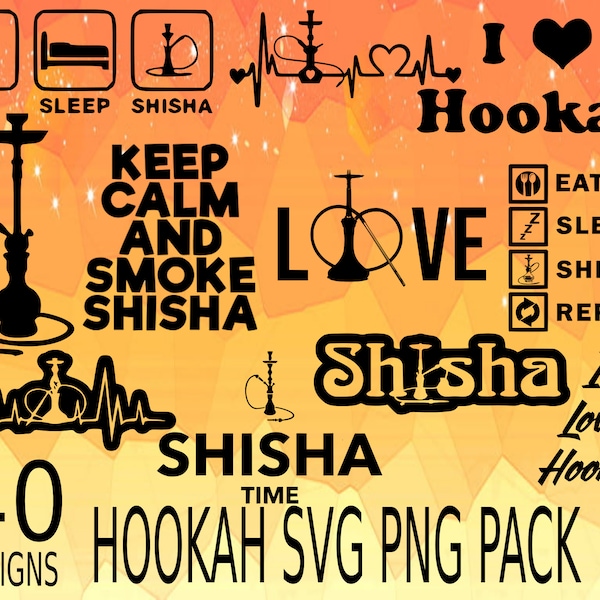 Hookah SVG, PNG Vektor Shisha Raucher svg png, Hookah Love Smoker svg png, Hookah Pro svg, Hookah Raucher King svg png, Raucher, Love Hookah